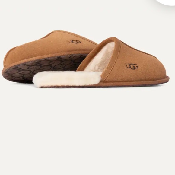 UGG Men's Scuff Suede Slippers Chestnut Size 12 - Picture 2 of 12
